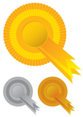 Collection rosette awards clipart