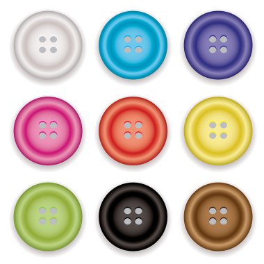 Clothes buttons icons clipart