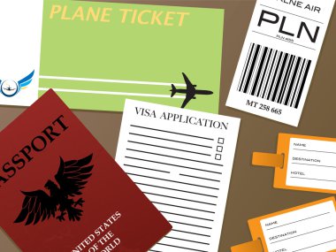 Check-in visa clipart