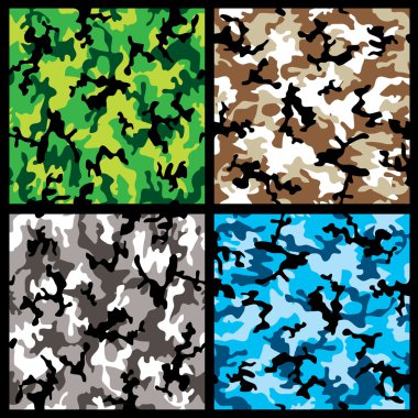 Camouflage set clipart