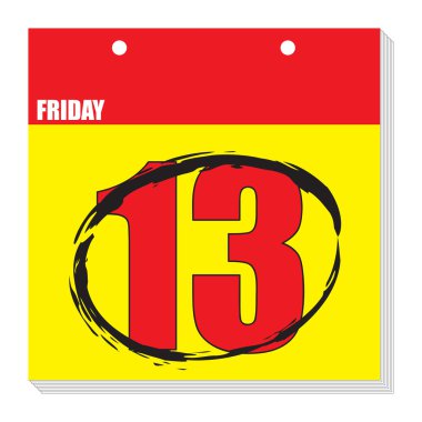 Calendar fri 13 clipart