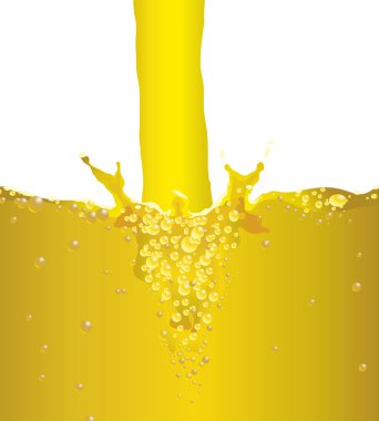 Bubble splash beer clipart