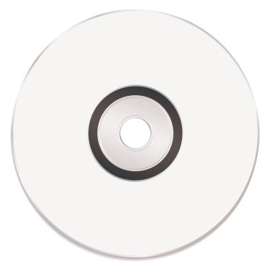 Blank white music cd clipart