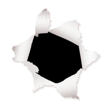 Paper hole explode clipart