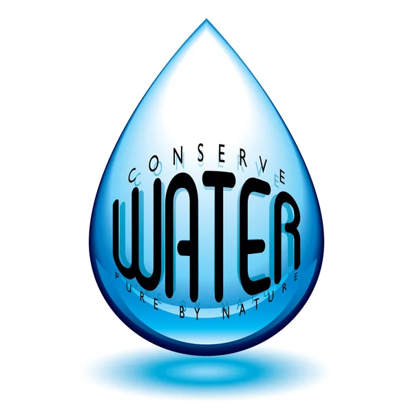 stock vector Conserve water