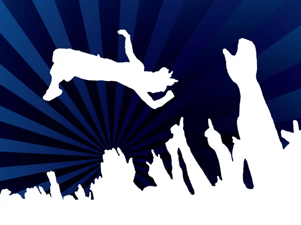 Concert saut bleu — Image vectorielle