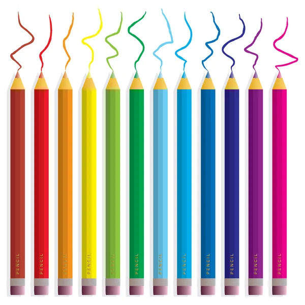 색깔된 연필 — 스톡 벡터