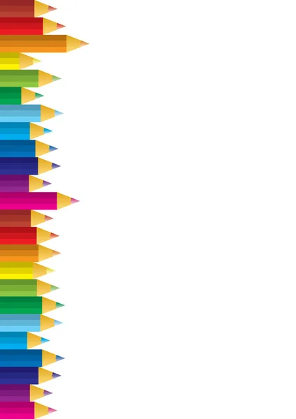 Collection de crayons de couleur — Image vectorielle