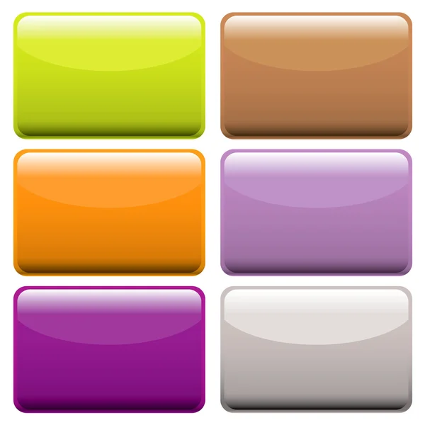 Coloridos botones oblongos de la web — Vector de stock