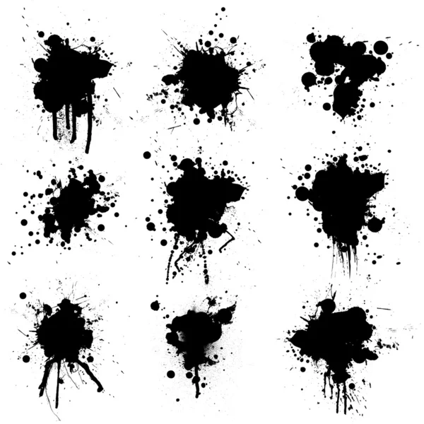 Колекція чорнила splat — стоковий вектор