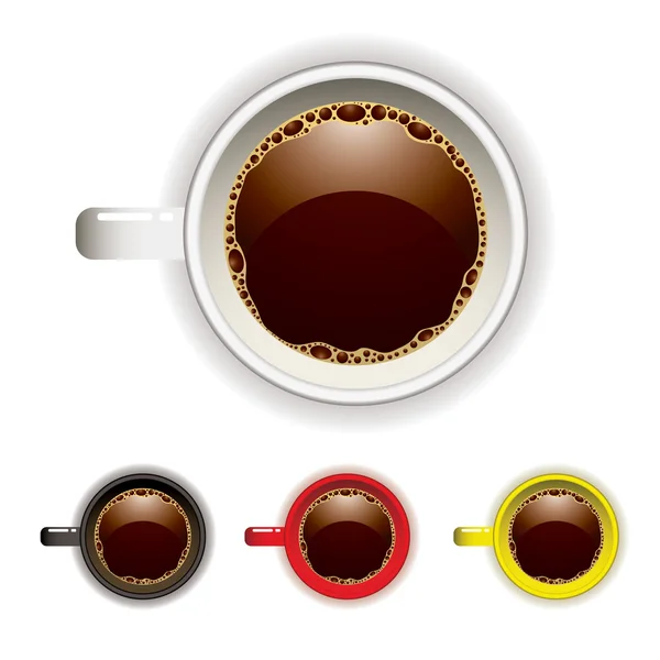 Café taza superior — Vector de stock