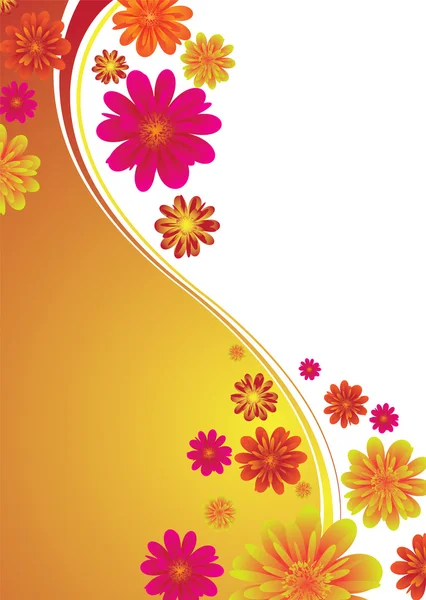 Elegante banda floral — Vector de stock