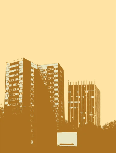Centre ville — Image vectorielle