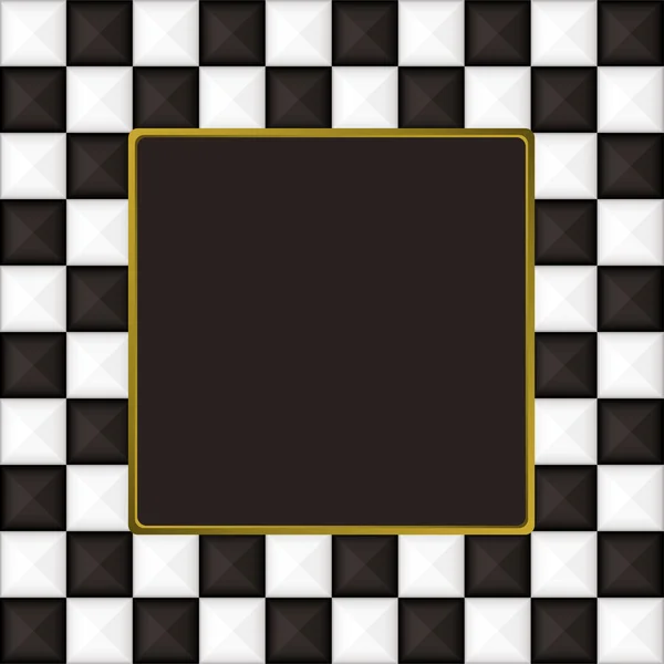 Checkered square picture picture frame — Stock Vector