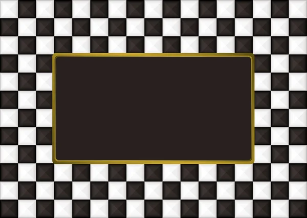市松模様の長方形の画像フレーム — ストックベクタ