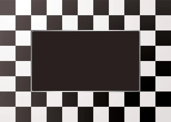 Cadre photo mono à carreaux — Image vectorielle
