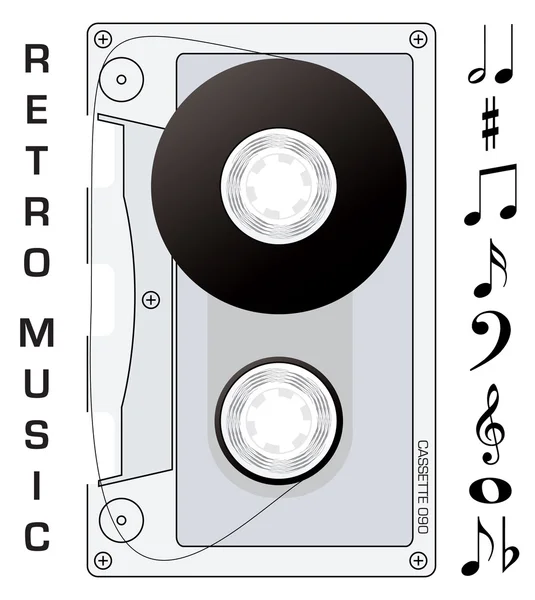 Notes sur cassette — Image vectorielle