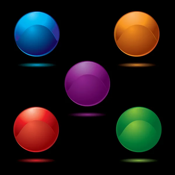 Button glow multi — Stock Vector