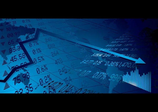 Markt voor zakelijke aandelen — Stockvector