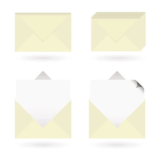 Business envelopes open — Stock Vector