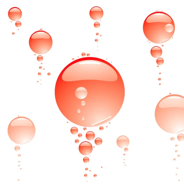 Buborék világos piros — Stock Vector