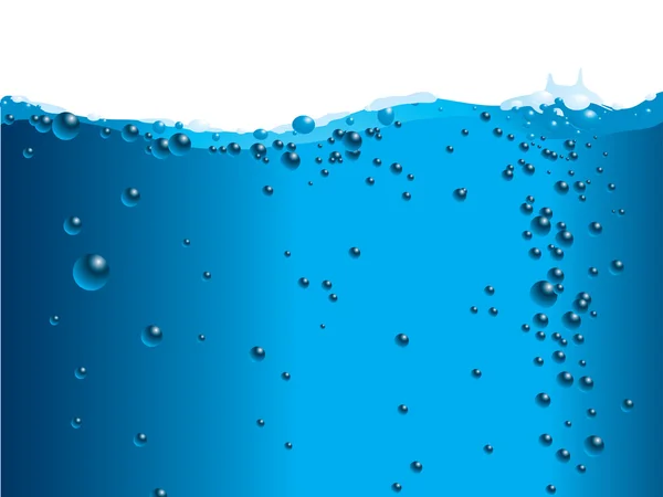 Bubbla blå vågen — Stock vektor