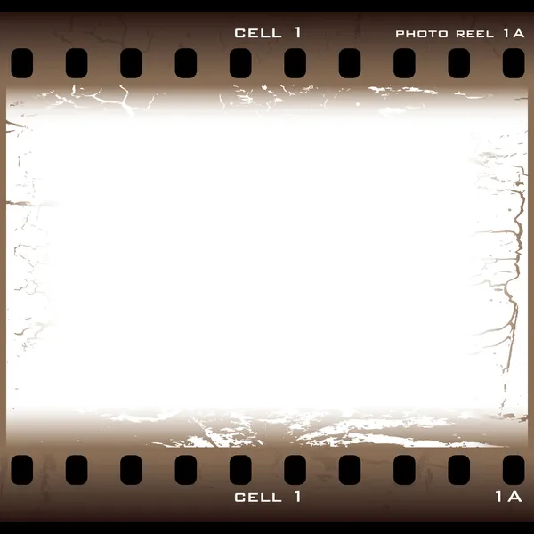 Kahverengi grunge film hücre — Stok Vektör