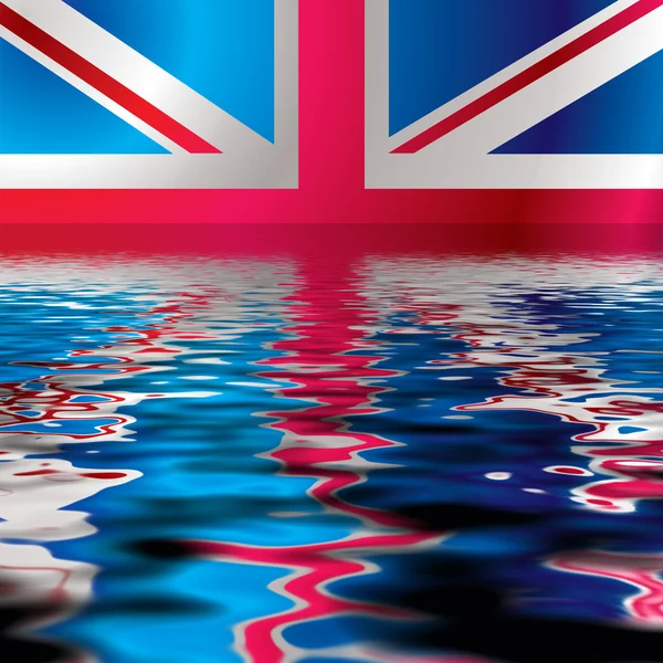 Bandiera britannica riflettere — Vettoriale Stock