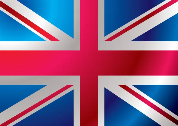 Ondulación bandera de Gran Bretaña — Vector de stock