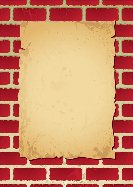 Parchemin de mur de brique — Image vectorielle