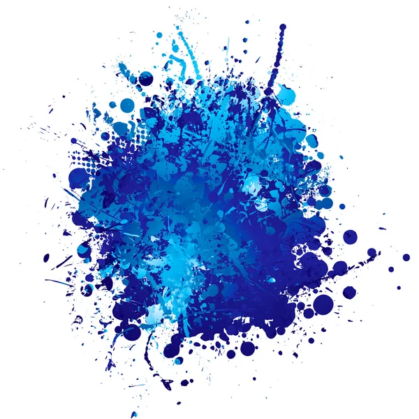 Tinta azul splat — Vector de stock