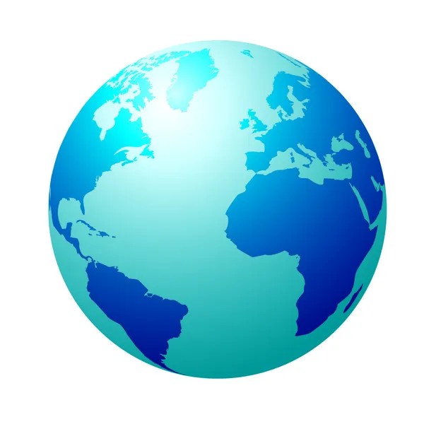 Globus niebieski — Wektor stockowy