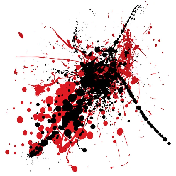 Plat de sang avec noir — Image vectorielle