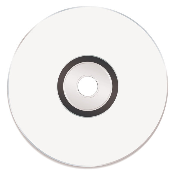 Blank white music cd