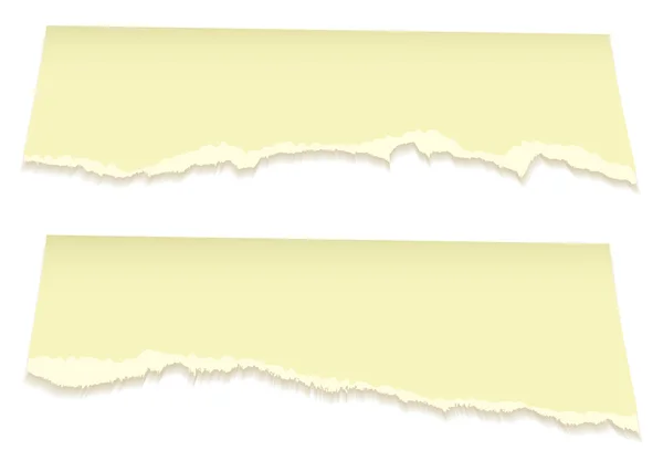 Верхние разорванные страницы в желтом — стоковый вектор