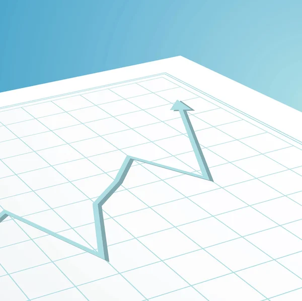 Business graph arrow — Stock Vector