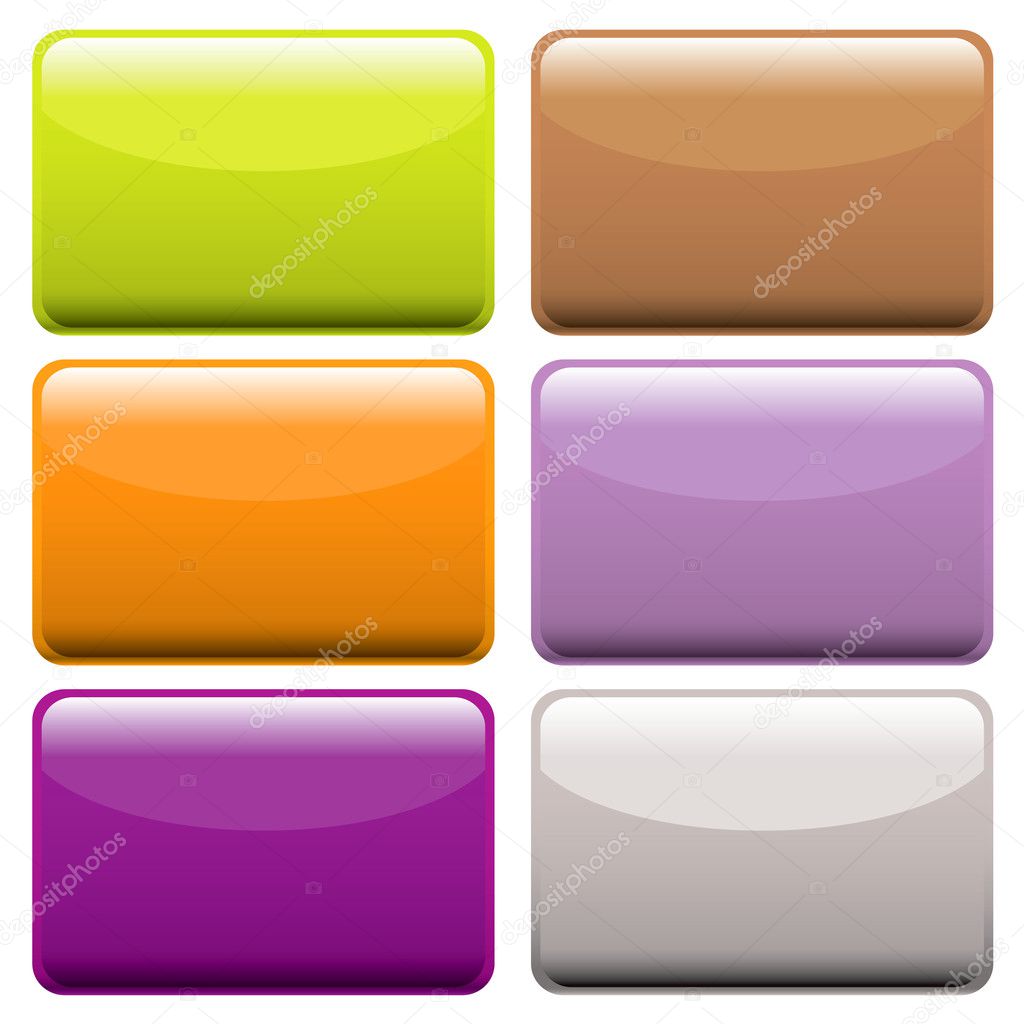 Colorful oblong web buttons