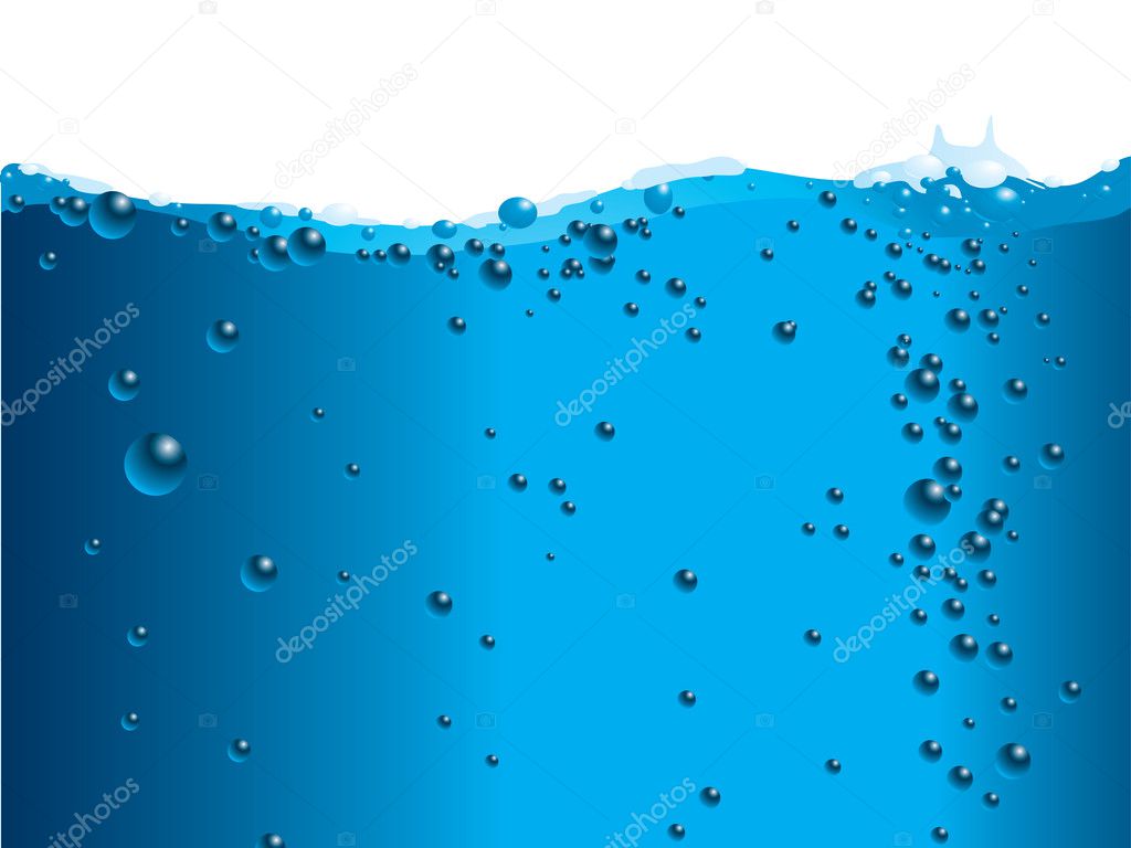 Bubble blue wave