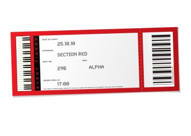 Concert event ticket clipart