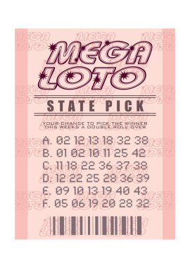 Lottery ticket clipart