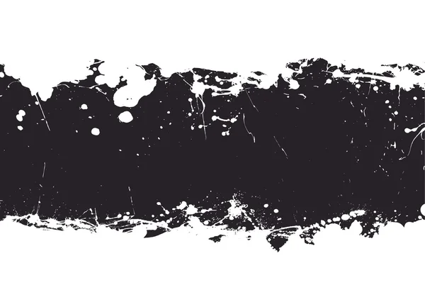 Zwarte inkt splat banner — Stockvector