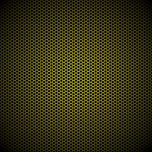 Hexagone fond métallique or — Image vectorielle