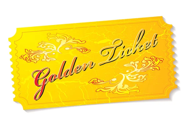 Goldenes Ticket — Stockvektor
