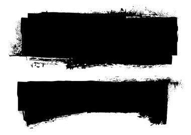 Grunge black ink banner clipart