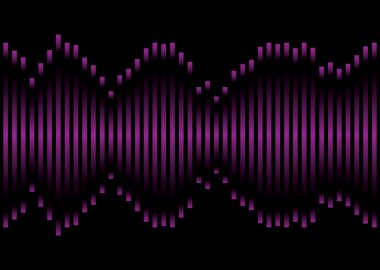 Purple music equaliser clipart