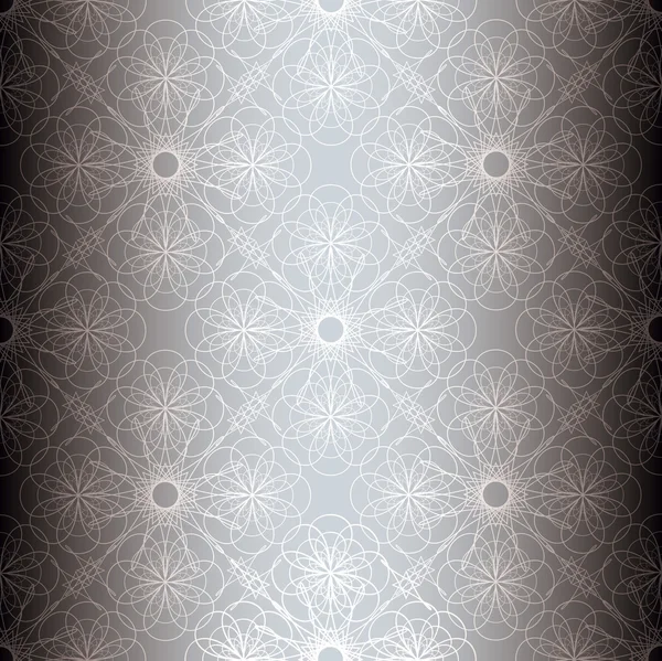 Silver floral spiral bakgrund — Stock vektor