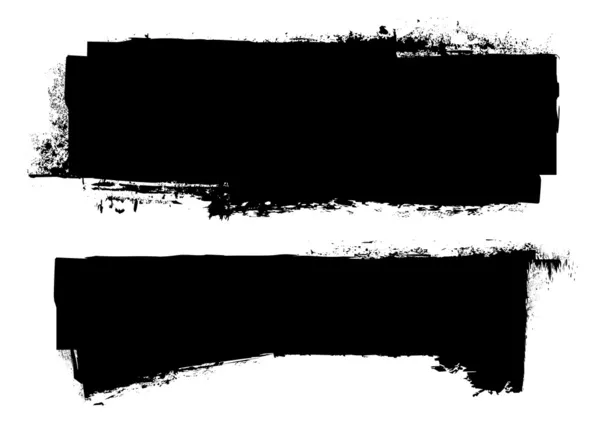 Banner de tinta preta Grunge —  Vetores de Stock