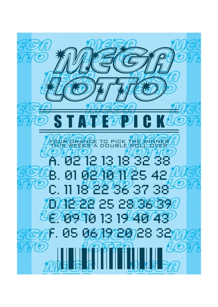 Billete de lotería azul — Foto de Stock