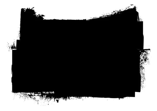 Grunge siyah mürekkep şerit uyarısı — Stok fotoğraf