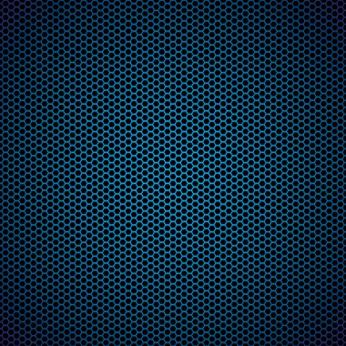 Blue hexagon metal background
